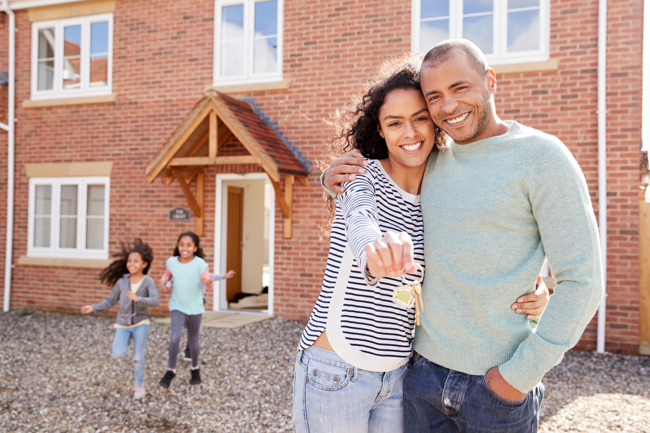 family buying a home